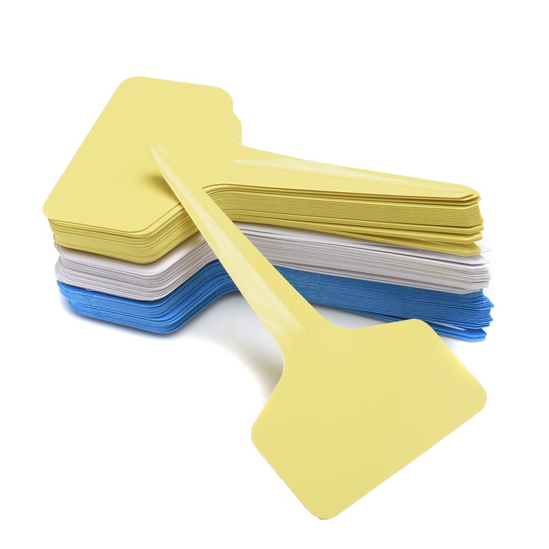 Mihey 150 Pcs T-Type Plant Labels with a Pen, Waterproof Plastic Plant Tags Nursery Garden Markers, 6 x 10cm, 6 Colors - Image 4